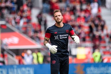 LEVERKUSEN, GERMANY - 23 AUGust, 2025: Mark Flekken - Bundesliga FC Bayer 04 Leverkusen-TSG 1899 Hoffenheim maçı Bayarena 'da. 