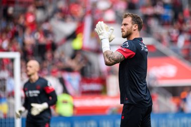 LEVERKUSEN, GERMANY - 23 AUGust, 2025: Mark Flekken - Bundesliga FC Bayer 04 Leverkusen-TSG 1899 Hoffenheim maçı Bayarena 'da. 