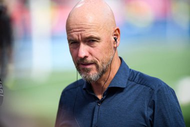 LEVERKUSEN, GERMANY - 23 AUGust, 2025: Erik on Hag - Bundesliga FC Bayer 04 Leverkusen-TSG 1899 Hoffenheim maçı Bayarena 'da. 