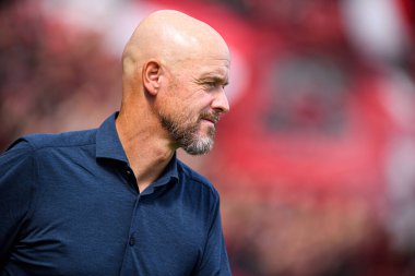 LEVERKUSEN, GERMANY - 23 AUGust, 2025: Erik on Hag - Bundesliga FC Bayer 04 Leverkusen-TSG 1899 Hoffenheim maçı Bayarena 'da. 