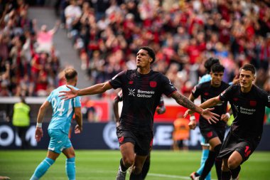LEVERKUSEN, GERMANY - 23 AUGust, 2025: Jarell Quansah, gol - Bundesliga FC Bayer 04 Leverkusen maçı TSG 1899 Hoffenheim at Bayarena. 