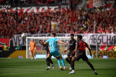 LEVERKUSEN, GERMANY - 23 AĞUSTOS, 2025: - Bundesliga FC Bayer 04 Leverkusen-TSG 1899 Hoffenheim maçı Bayena 'da.
