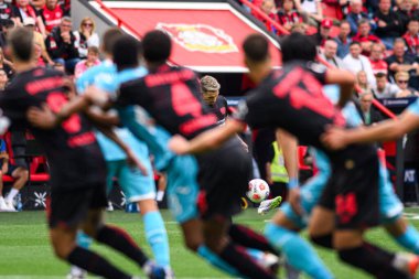 LEVERKUSEN, GERMANY - 23 AUGust, 2025: Alejandro Grimaldo - Bundesliga FC Bayer 04 Leverkusen-TSG 1899 Hoffenheim maçı Bayarena 'da. 