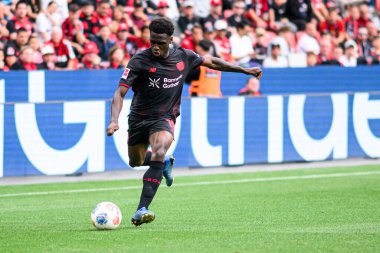 LEVERKUSEN, GERMANY - 23 AUGust, 2025: Ernest Poku - Bundesliga FC Bayer 04 Leverkusen-TSG 1899 Hoffenheim maçı Bayarena 'da. 