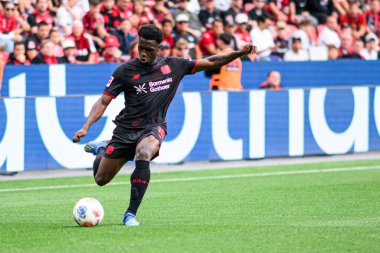 LEVERKUSEN, GERMANY - 23 AUGust, 2025: Ernest Poku - Bundesliga FC Bayer 04 Leverkusen-TSG 1899 Hoffenheim maçı Bayarena 'da. 