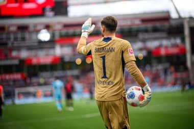 LEVERKUSEN, GERMANY - 23 AĞUSTOS, 2025: Oliver Baumann - Bundesliga FC Bayer 04 Leverkusen-TSG 1899 Hoffenheim maçı Bayarena 'da. 