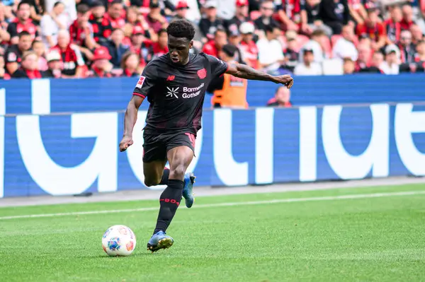 LEVERKUSEN, GERMANY - 23 AUGust, 2025: Ernest Poku - Bundesliga FC Bayer 04 Leverkusen-TSG 1899 Hoffenheim maçı Bayarena 'da. 