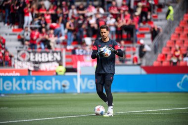 LEVERKUSEN, GERMANY - 23 AUGust, 2025: Janis Blaswich - Bundesliga FC Bayer 04 Leverkusen-TSG 1899 Hoffenheim maçı Bayarena 'da. 