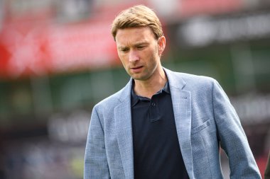 LEVERKUSEN, GERMANY - 23 AĞUSTOS, 2025: Simon Rolfes - Bundesliga FC Bayer 04 Leverkusen-TSG 1899 Hoffenheim maçı Bayarena 'da. 