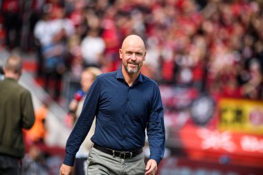 LEVERKUSEN, GERMANY - 23 AUGust, 2025: Erik on Hag - Bundesliga FC Bayer 04 Leverkusen-TSG 1899 Hoffenheim maçı Bayarena 'da. 