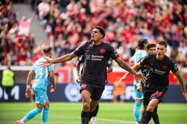 LEVERKUSEN, GERMANY - 23 AUGust, 2025: Jarell Quansah, gol - Bundesliga FC Bayer 04 Leverkusen maçı TSG 1899 Hoffenheim at Bayarena. 
