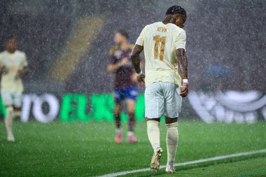 GENEVE, SWitzERLAND - 28 AĞUSTOS, 2025: Kevin - UEFA Avrupa Konferans Ligi Servette FC, Shakhtar Donetsk 'e karşı Cenevre Stadyumu.