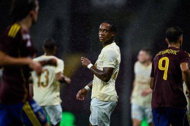 GENEVE, SWitzERLAND - 28 AĞUSTOS, 2025: Kevin - UEFA Avrupa Konferans Ligi Servette FC, Shakhtar Donetsk 'e karşı Cenevre Stadyumu.