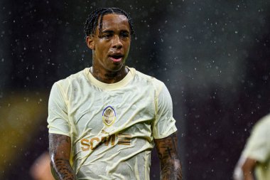 GENEVE, SWitzERLAND - 28 AĞUSTOS, 2025: Kevin - UEFA Avrupa Konferans Ligi Servette FC, Shakhtar Donetsk 'e karşı Cenevre Stadyumu.