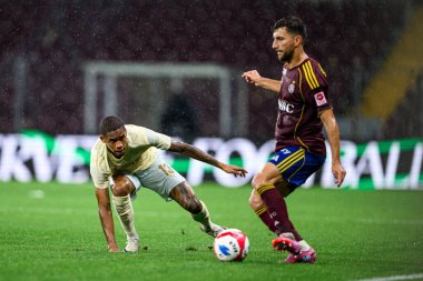 GENEVE, SWitzERLAND - 28 AĞUSTOS, 2025: Pedro Henrique - UEFA Avrupa Konferans Ligi Servette FC - Shakhtar Donetsk 'e karşı Cenevre Stadyumu.