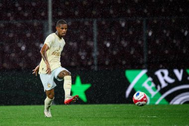 GENEVE, SWitzERLAND - 28 AĞUSTOS, 2025: Pedro Henrique - UEFA Avrupa Konferans Ligi Servette FC - Shakhtar Donetsk 'e karşı Cenevre Stadyumu.