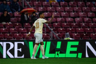 GENEVE, SWitzERLAND - 28 AUGust, 2025: Alisson Santana Lopes Da Fonseca - UEFA Avrupa Konferans Ligi Servette FC, Shakhtar Donetsk 'e karşı Cenevre Stadyumu.