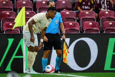 GENEVE, SWitzERLAND - 28 AUGust, 2025: Alisson Santana Lopes Da Fonseca - UEFA Avrupa Konferans Ligi Servette FC, Shakhtar Donetsk 'e karşı Cenevre Stadyumu.