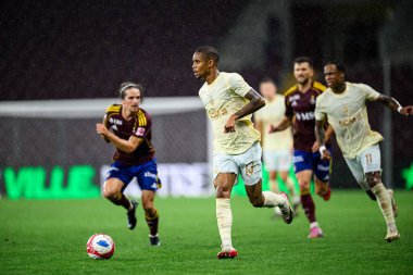 GENEVE, SWitzERLAND - 28 AĞUSTOS, 2025: Pedro Henrique - UEFA Avrupa Konferans Ligi Servette FC - Shakhtar Donetsk 'e karşı Cenevre Stadyumu.