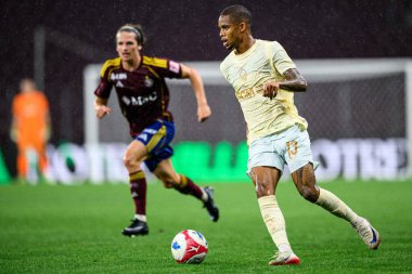 GENEVE, SWitzERLAND - 28 AĞUSTOS, 2025: Pedro Henrique - UEFA Avrupa Konferans Ligi Servette FC - Shakhtar Donetsk 'e karşı Cenevre Stadyumu.