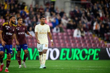 GENEVE, SWitzERLAND - 28 AUGust, 2025: Alisson Santana Lopes Da Fonseca - UEFA Avrupa Konferans Ligi Servette FC, Shakhtar Donetsk 'e karşı Cenevre Stadyumu.