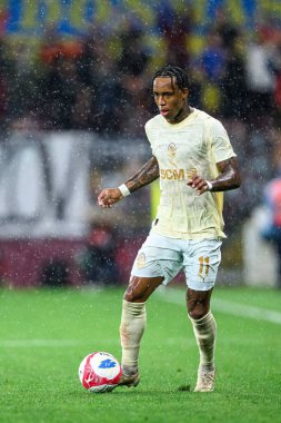 GENEVE, SWitzERLAND - 28 AĞUSTOS, 2025: Kevin - UEFA Avrupa Konferans Ligi Servette FC, Shakhtar Donetsk 'e karşı Cenevre Stadyumu.