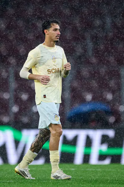 GENEVE, SWitzERLAND - 28 AĞUSTOS, 2025: Kevin - UEFA Avrupa Konferans Ligi Servette FC, Shakhtar Donetsk 'e karşı Cenevre Stadyumu.