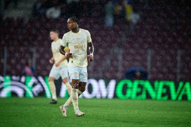 GENEVE, SWitzERLAND - 28 AĞUSTOS, 2025: Kevin - UEFA Avrupa Konferans Ligi Servette FC, Shakhtar Donetsk 'e karşı Cenevre Stadyumu.