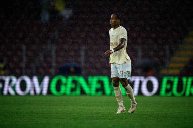 GENEVE, SWitzERLAND - 28 AĞUSTOS, 2025: Kevin - UEFA Avrupa Konferans Ligi Servette FC, Shakhtar Donetsk 'e karşı Cenevre Stadyumu.