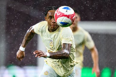 GENEVE, SWitzERLAND - 28 AĞUSTOS, 2025: Kevin - UEFA Avrupa Konferans Ligi Servette FC, Shakhtar Donetsk 'e karşı Cenevre Stadyumu.