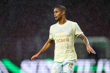 GENEVE, SWitzERLAND - 28 AĞUSTOS, 2025: Pedro Henrique - UEFA Avrupa Konferans Ligi Servette FC - Shakhtar Donetsk 'e karşı Cenevre Stadyumu.