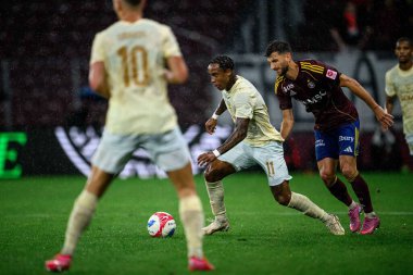 GENEVE, SWitzERLAND - 28 AĞUSTOS, 2025: Kevin - UEFA Avrupa Konferans Ligi Servette FC, Shakhtar Donetsk 'e karşı Cenevre Stadyumu.