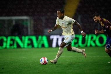 GENEVE, SWitzERLAND - 28 AĞUSTOS, 2025: Kevin - UEFA Avrupa Konferans Ligi Servette FC, Shakhtar Donetsk 'e karşı Cenevre Stadyumu.