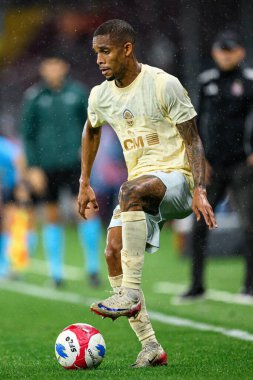 GENEVE, SWitzERLAND - 28 AĞUSTOS, 2025: Pedro Henrique - UEFA Avrupa Konferans Ligi Servette FC - Shakhtar Donetsk 'e karşı Cenevre Stadyumu.