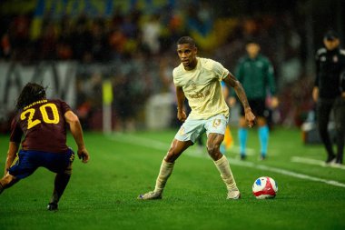 GENEVE, SWitzERLAND - 28 AĞUSTOS, 2025: Pedro Henrique - UEFA Avrupa Konferans Ligi Servette FC - Shakhtar Donetsk 'e karşı Cenevre Stadyumu.