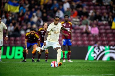 GENEVE, SWitzERLAND - 28 AĞUSTOS, 2025: Kevin - UEFA Avrupa Konferans Ligi Servette FC, Shakhtar Donetsk 'e karşı Cenevre Stadyumu.