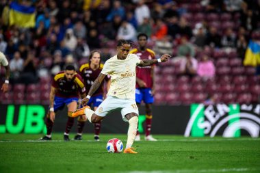 GENEVE, SWitzERLAND - 28 AĞUSTOS, 2025: Kevin - UEFA Avrupa Konferans Ligi Servette FC, Shakhtar Donetsk 'e karşı Cenevre Stadyumu.