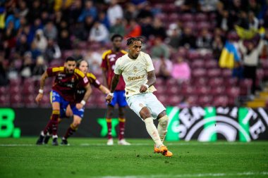 GENEVE, SWitzERLAND - 28 AĞUSTOS, 2025: Kevin - UEFA Avrupa Konferans Ligi Servette FC, Shakhtar Donetsk 'e karşı Cenevre Stadyumu.