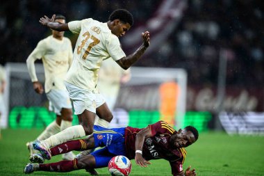 GENEVE, SWitzERLAND - 28 AĞUSTOS, 2025: Lucas Ferreira - UEFA Avrupa Konferans Ligi Servette FC - Shakhtar Donetsk 'e karşı Cenevre Stadyumu.