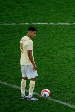 GENEVE, SWitzERLAND - 28 AUGust, 2025: Kaua Elias Nogueira - UEFA Avrupa Konferans Ligi Servette FC - Shakhtar Donetsk 'e karşı Cenevre Stadyumu.