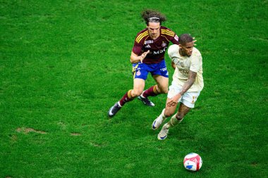 GENEVE, SWitzERLAND - 28 AĞUSTOS, 2025: Pedro Henrique - UEFA Avrupa Konferans Ligi Servette FC - Shakhtar Donetsk 'e karşı Cenevre Stadyumu.