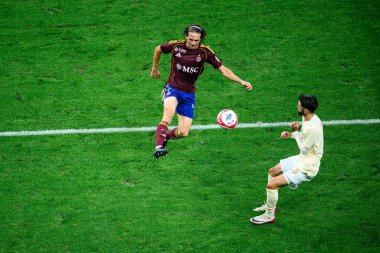 GENEVE, SWitzERLAND - 28 AUGust, 2025: Irakli Azarov - UEFA Avrupa Konferans Ligi Servette FC - Shakhtar Donetsk 'e karşı Cenevre Stadyumu.