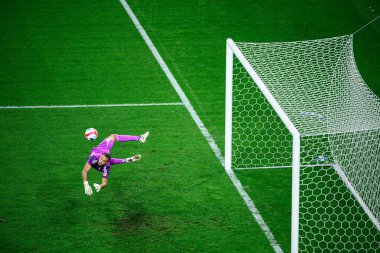 GENEVE, SWitzERLAND - 28 AĞUSTOS, 2025: Joel Mall - UEFA Avrupa Konferans Ligi Servette FC - Shakhtar Donetsk 'e karşı Cenevre Stadyumu.