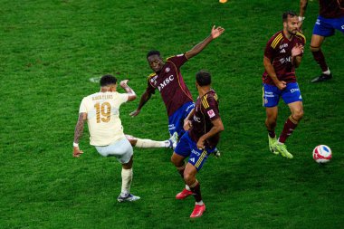 GENEVE, SWitzERLAND - 28 AUGust, 2025: Kaua Elias Nogueira - UEFA Avrupa Konferans Ligi Servette FC - Shakhtar Donetsk 'e karşı Cenevre Stadyumu.