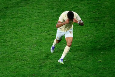 GENEVE, SWitzERLAND - 28 AUGust, 2025: Kaua Elias Nogueira - UEFA Avrupa Konferans Ligi Servette FC - Shakhtar Donetsk 'e karşı Cenevre Stadyumu.