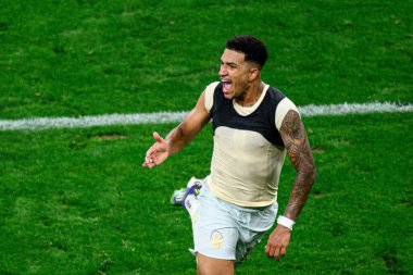 GENEVE, SWitzERLAND - 28 AUGust, 2025: Kaua Elias Nogueira - UEFA Avrupa Konferans Ligi Servette FC - Shakhtar Donetsk 'e karşı Cenevre Stadyumu.