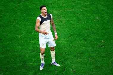 GENEVE, SWitzERLAND - 28 AUGust, 2025: Kaua Elias Nogueira - UEFA Avrupa Konferans Ligi Servette FC - Shakhtar Donetsk 'e karşı Cenevre Stadyumu.