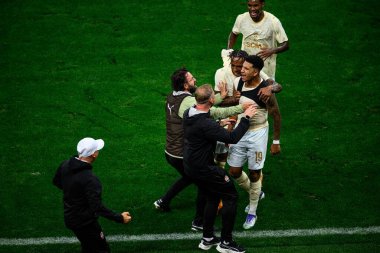 GENEVE, SWitzERLAND - 28 AUGust, 2025: Kaua Elias Nogueira, Kevin - UEFA Avrupa Konferans Ligi Servette FC, Shakhtar Donetsk 'e karşı Cenevre Stadyumu' nda oynanan maç.