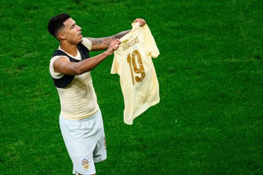 GENEVE, SWitzERLAND - 28 AUGust, 2025: Kaua Elias Nogueira - UEFA Avrupa Konferans Ligi Servette FC - Shakhtar Donetsk 'e karşı Cenevre Stadyumu.