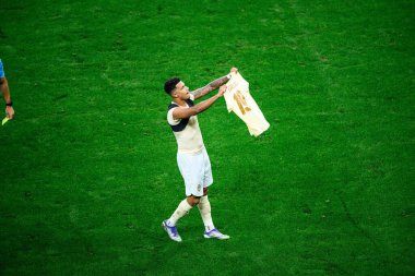 GENEVE, SWitzERLAND - 28 AUGust, 2025: Kaua Elias Nogueira - UEFA Avrupa Konferans Ligi Servette FC - Shakhtar Donetsk 'e karşı Cenevre Stadyumu.